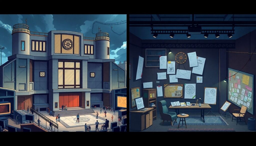 Сравнение съемочных процессов в больших киностудиях и небольших продакшн-студиях - иллюстрация