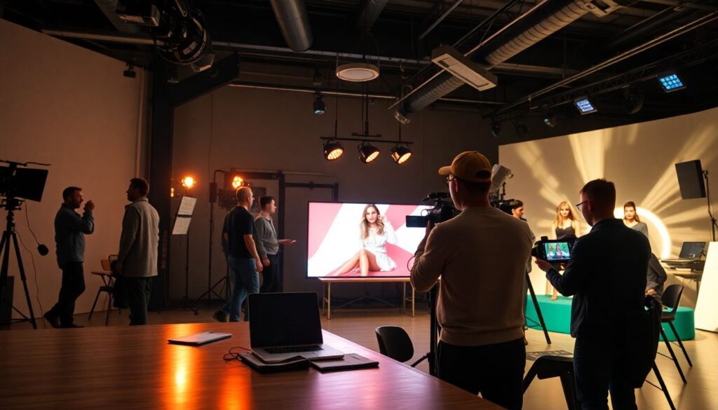 Кадровая динамика на крупных съемочных площадках - иллюстрация