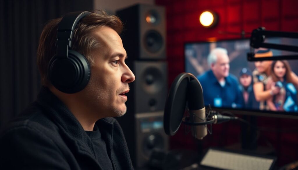 Роль актёра дубляжа в телеэфире - иллюстрация